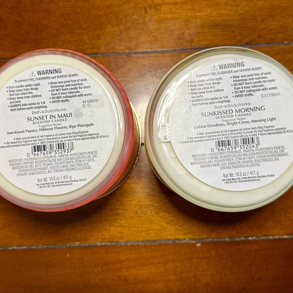 $23 Each U Pick Your Set of 2 Candles - 3-Wick Bath & Body Works $46 for the Set - Picture 3 of 9